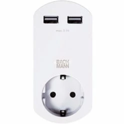 Handy Ladegeräte Bachmann 2-fach USB Charger, Ladegerät (919.024)