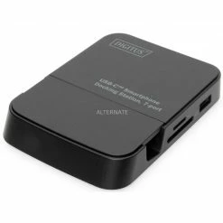 Handy Ladegeräte Digitus Smartphone Docking Station, Dockingstation (schwarz, USB-C, HDMI, USB)