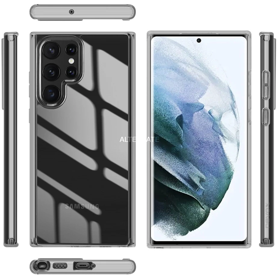 Handy Hüllen Nevox StyleShell SHOCKFlex, Handyhülle (transparent, Samsung Galaxy S22 Ultra) – Bild 5