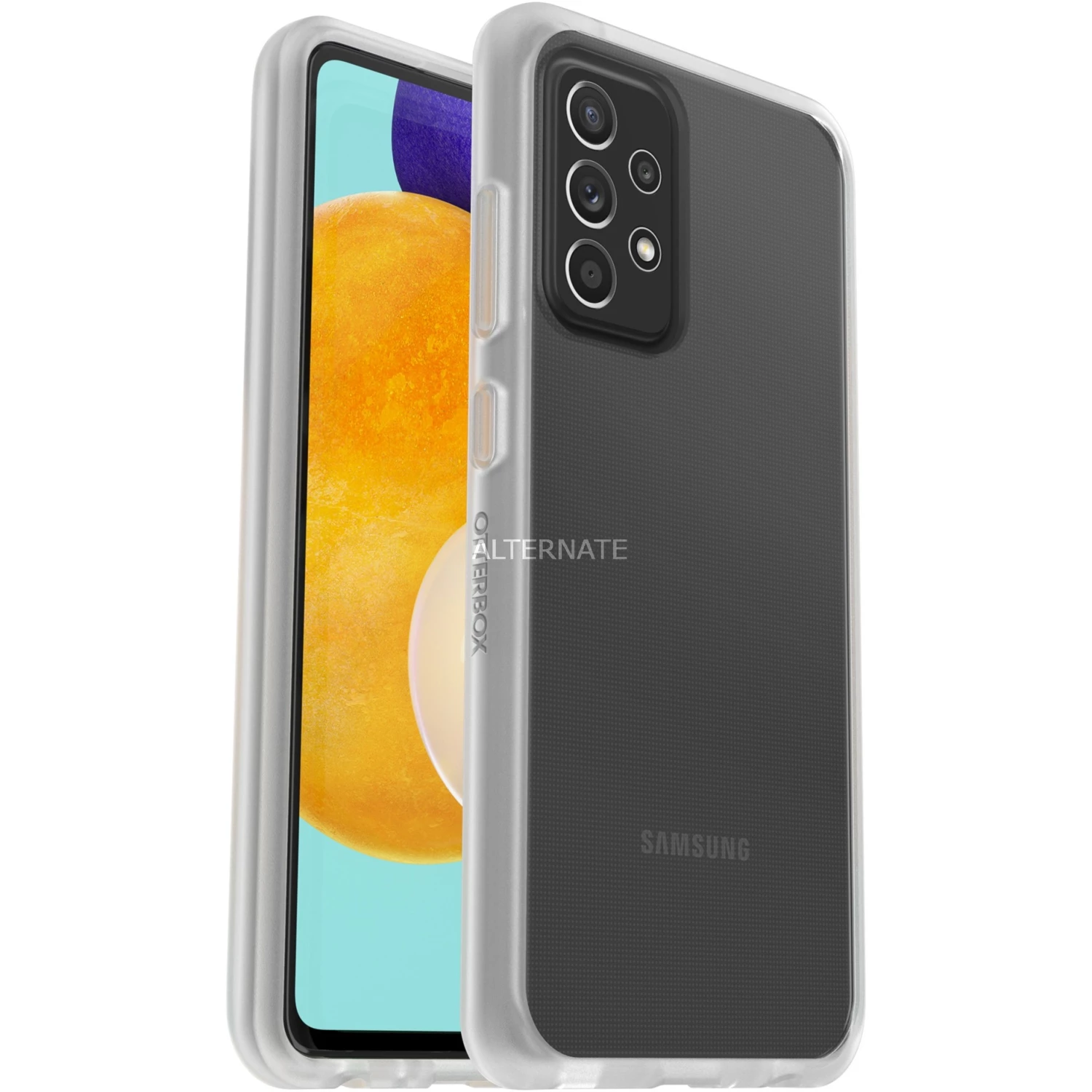 Handy Hüllen Otterbox React + Trusted Glass, Set (transparent, Schutzhülle + Displayschutz Für Samsung Galaxy A52/A52 5G)