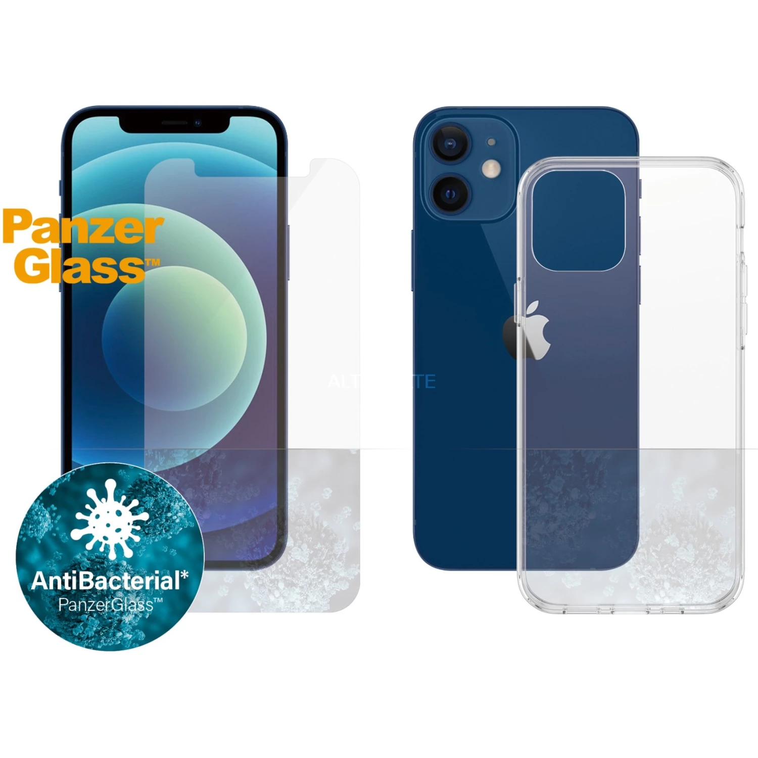 Displayschutzfolien PanzerGlass 360° Protection, Schutzfolie (transparent, IPhone 12 Mini) – Bild 2