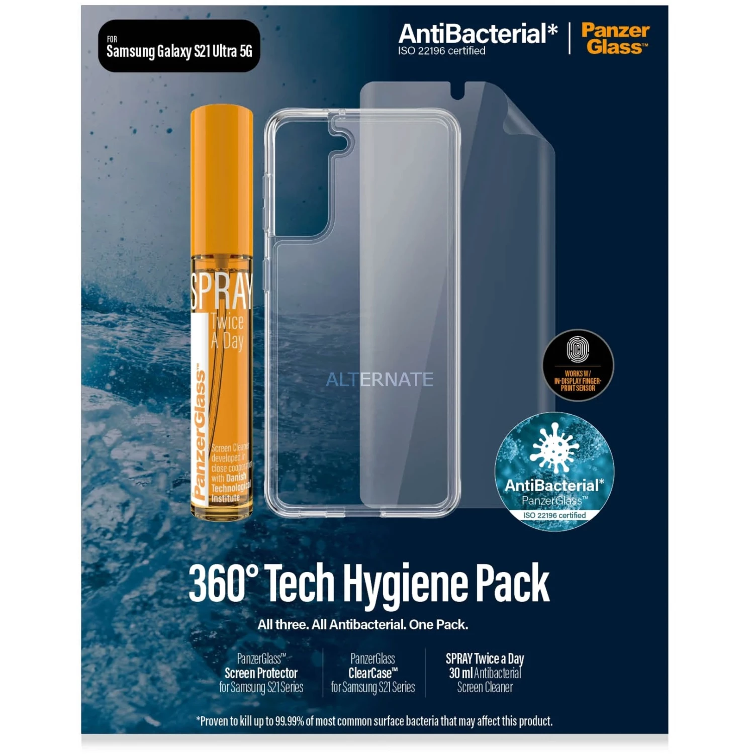 Displayschutzfolien PanzerGlass 360° Tech Hygiene Pack, Schutzfolie (transparent, Samsung Galaxy S21 Ultra 5G) – Bild 2