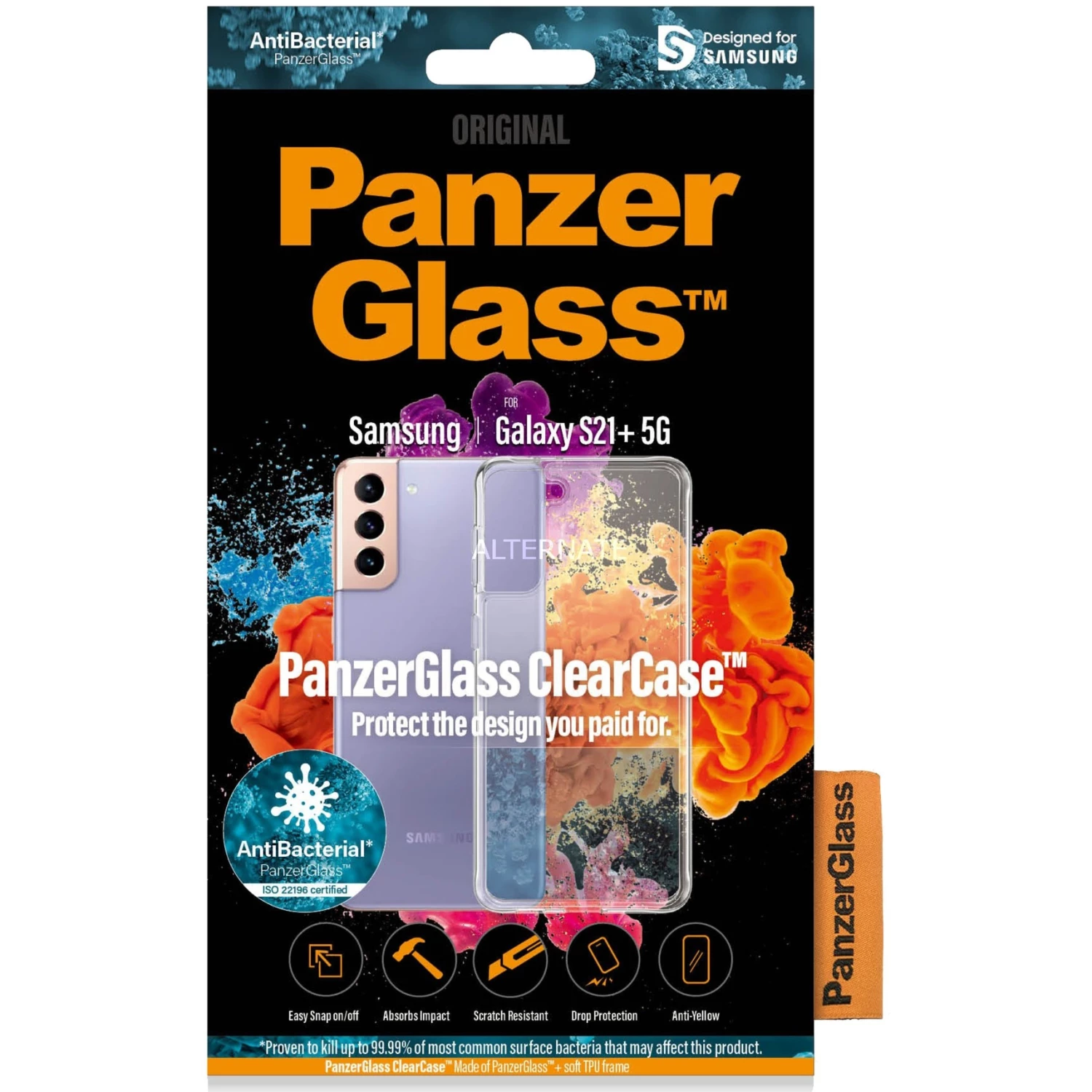 Handy Hüllen PanzerGlass ClearCase, Handyhülle (transparent, Samsung Galaxy S21+) – Bild 2