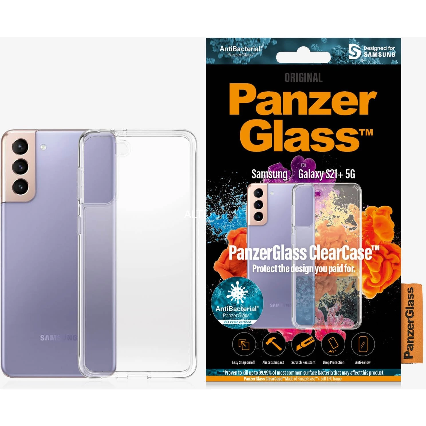 Handy Hüllen PanzerGlass ClearCase, Handyhülle (transparent, Samsung Galaxy S21+) – Bild 4