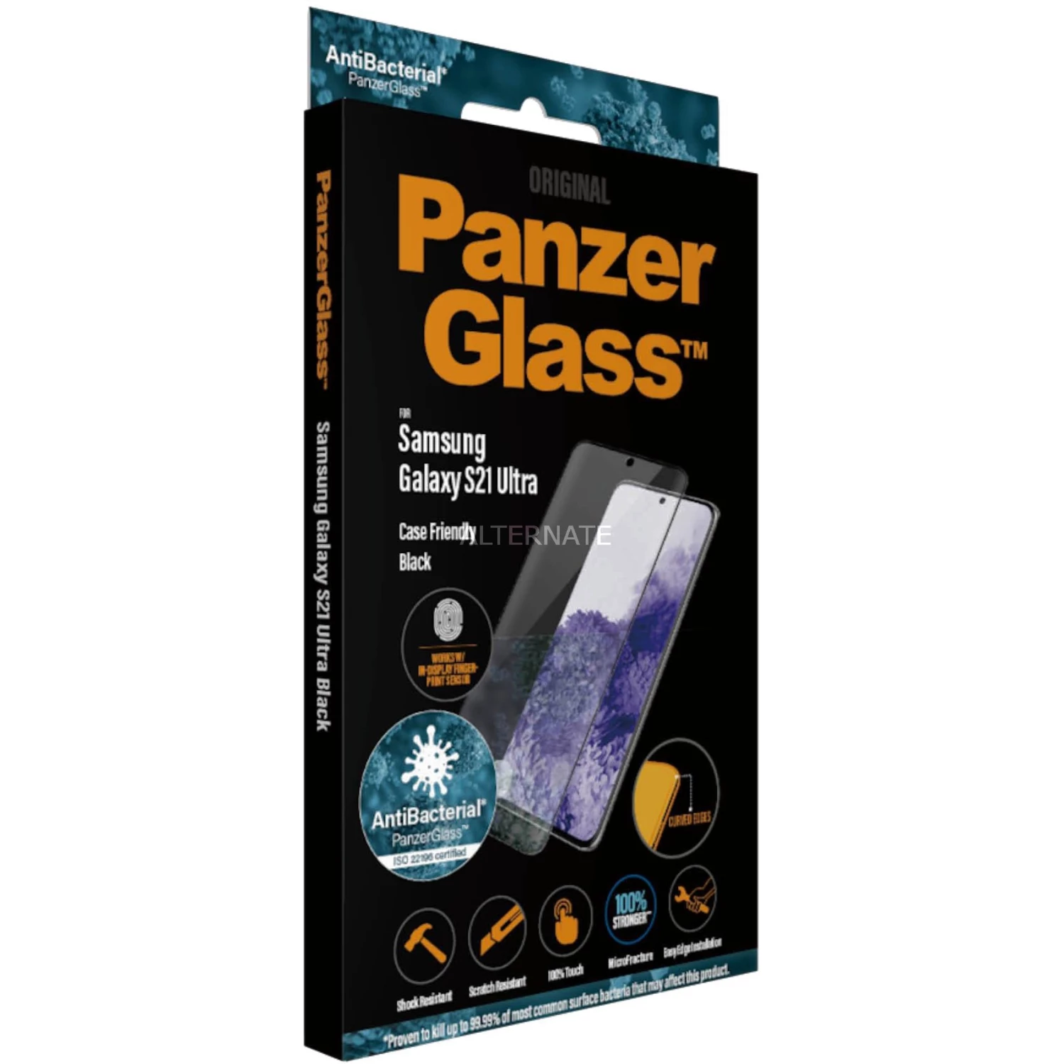 Displayschutzfolien PanzerGlass Displayschutz, Schutzfolie (transparent, Samsung Galaxy S21 Ultra 5G)