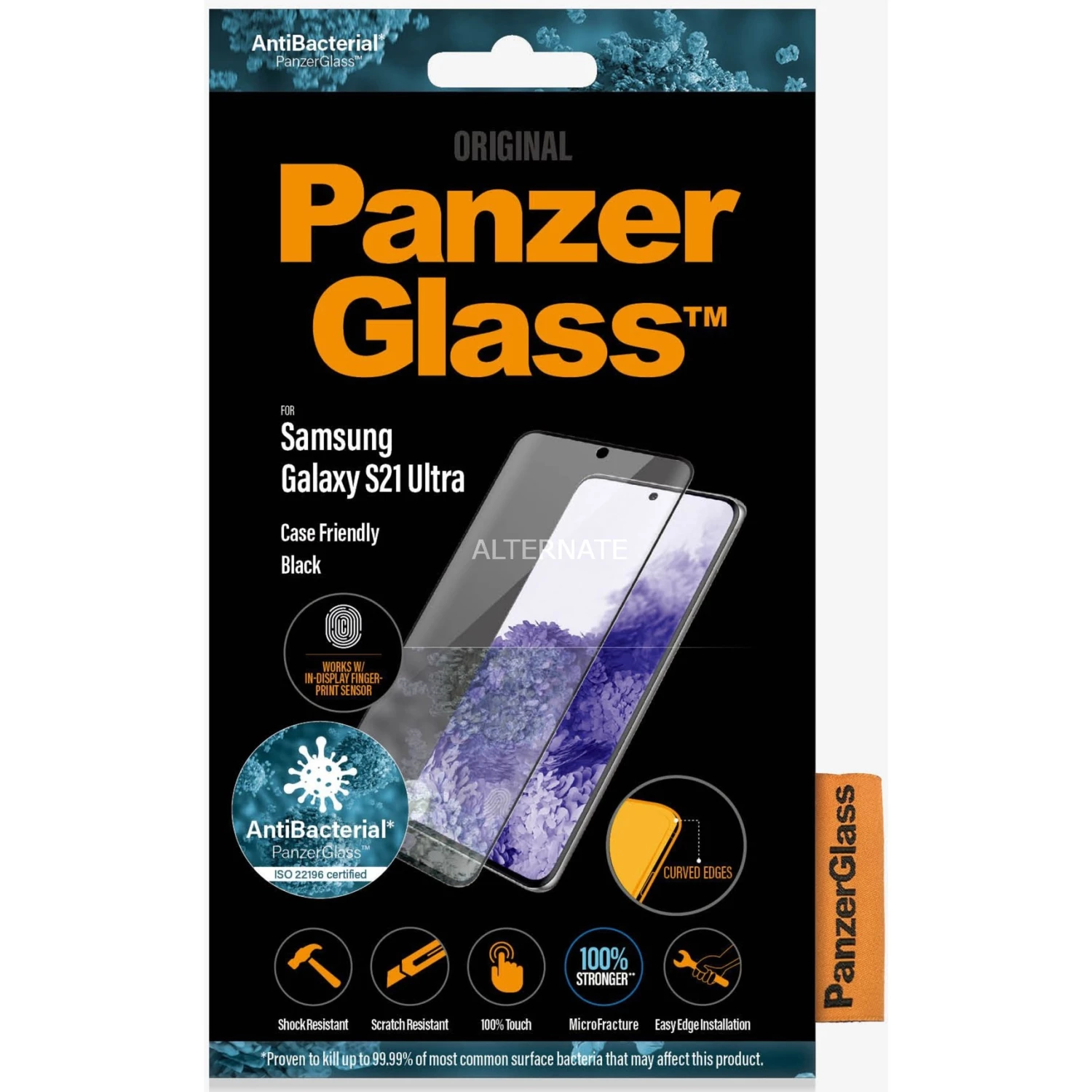 Displayschutzfolien PanzerGlass Displayschutz, Schutzfolie (transparent, Samsung Galaxy S21 Ultra 5G) – Bild 2