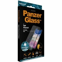 Displayschutzfolien PanzerGlass Displayschutz, Schutzfolie (transparent/schwarz, IPhone XR/11)