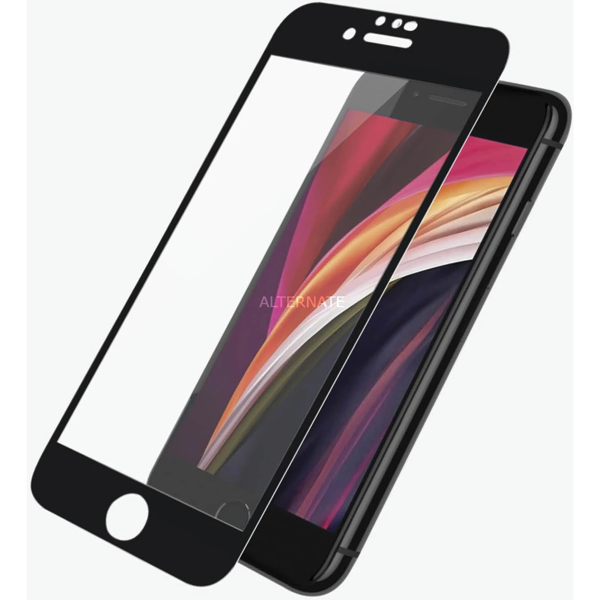 Displayschutzfolien PanzerGlass Displayschutz, Schutzfolie (transparent/schwarz, IPhone 6/6s/7/8/SE(2020)) – Bild 2