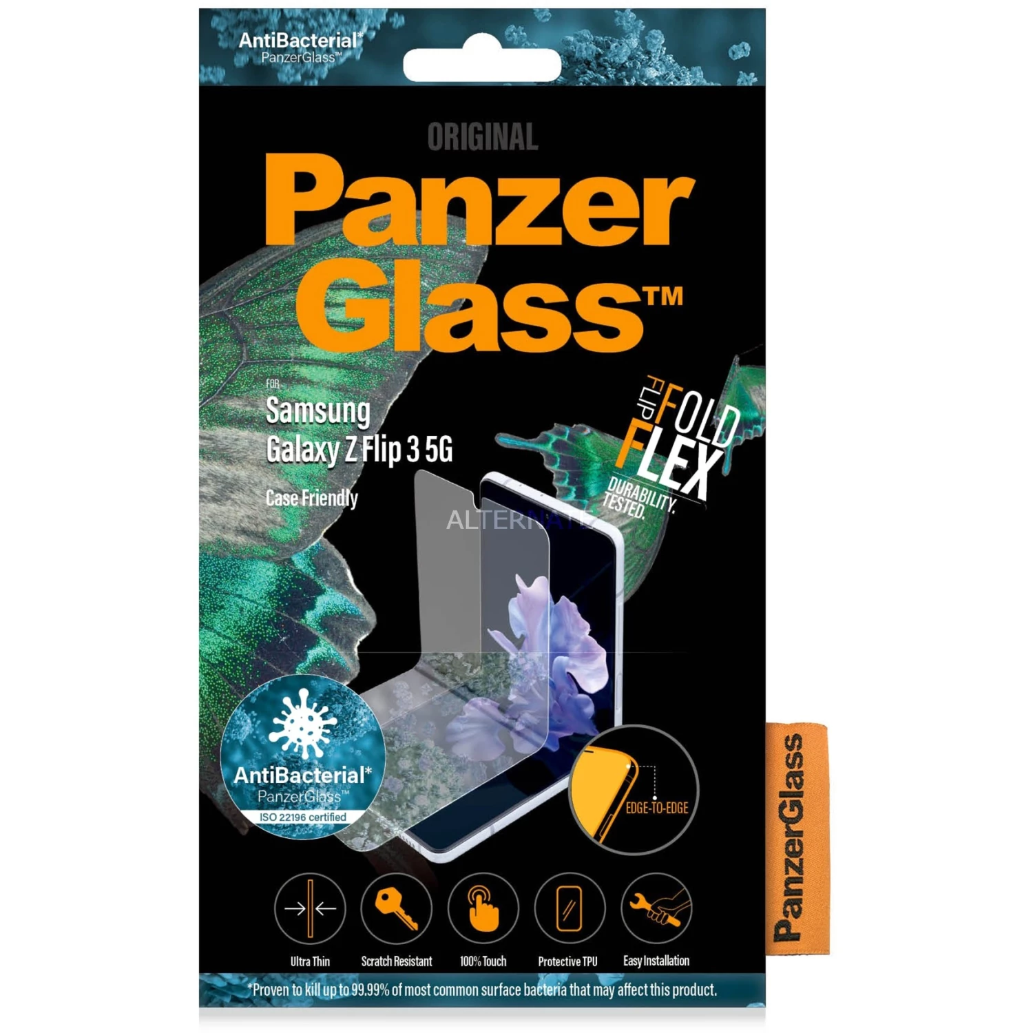 Displayschutzfolien PanzerGlass Displayschutz, Schutzfolie (transparent, Samsung Galaxy Z Flip3 5G) – Bild 2