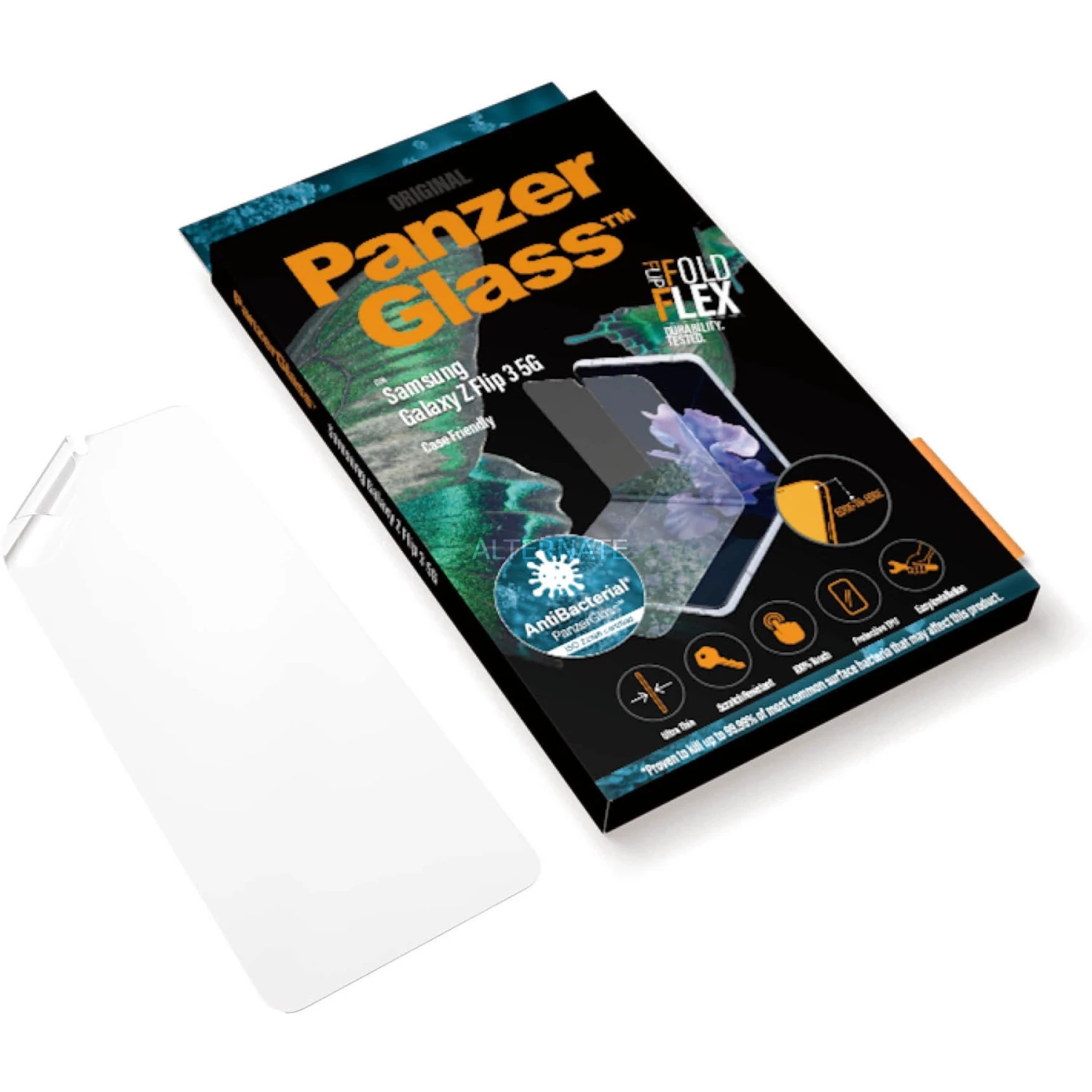 Displayschutzfolien PanzerGlass Displayschutz, Schutzfolie (transparent, Samsung Galaxy Z Flip3 5G) – Bild 3