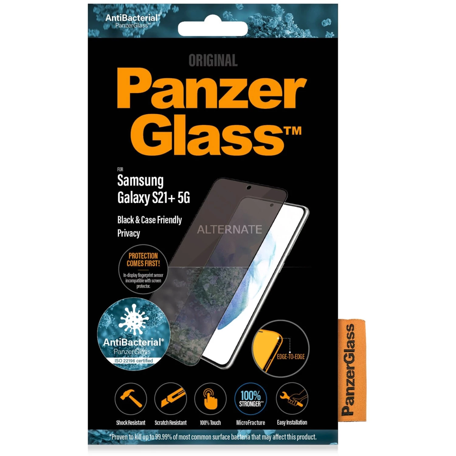 Displayschutzfolien PanzerGlass Privacy Displayschutz, Schutzfolie (transparent, Samsung Galaxy S21+) – Bild 2