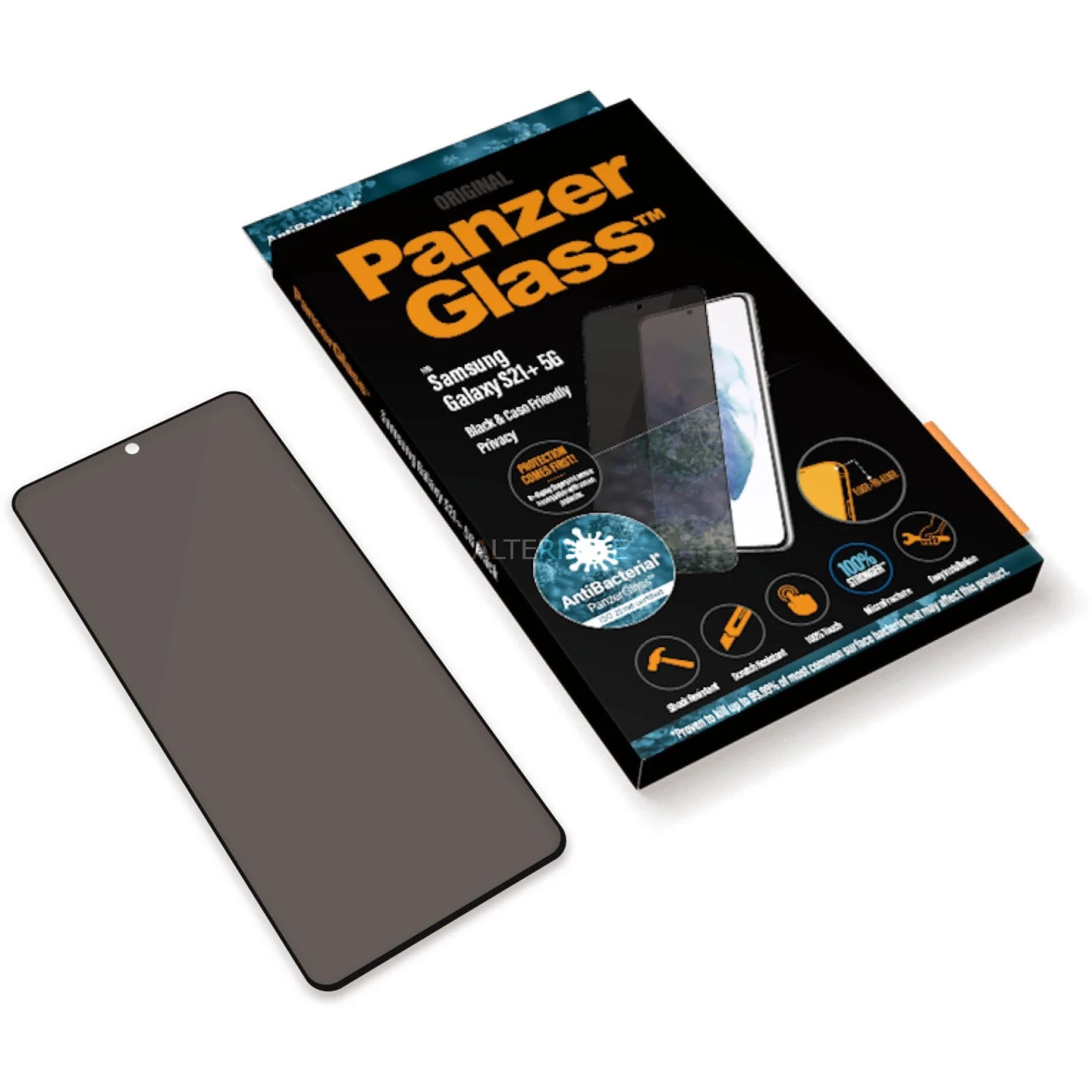 Displayschutzfolien PanzerGlass Privacy Displayschutz, Schutzfolie (transparent, Samsung Galaxy S21+) – Bild 3
