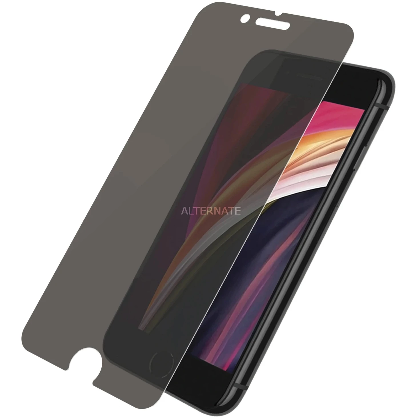 Displayschutzfolien PanzerGlass Privacy Filter, Schutzfolie (schwarz, IPhone SE (3./2.Generation), IPhone 8/7, IPhone 6S/6) – Bild 2