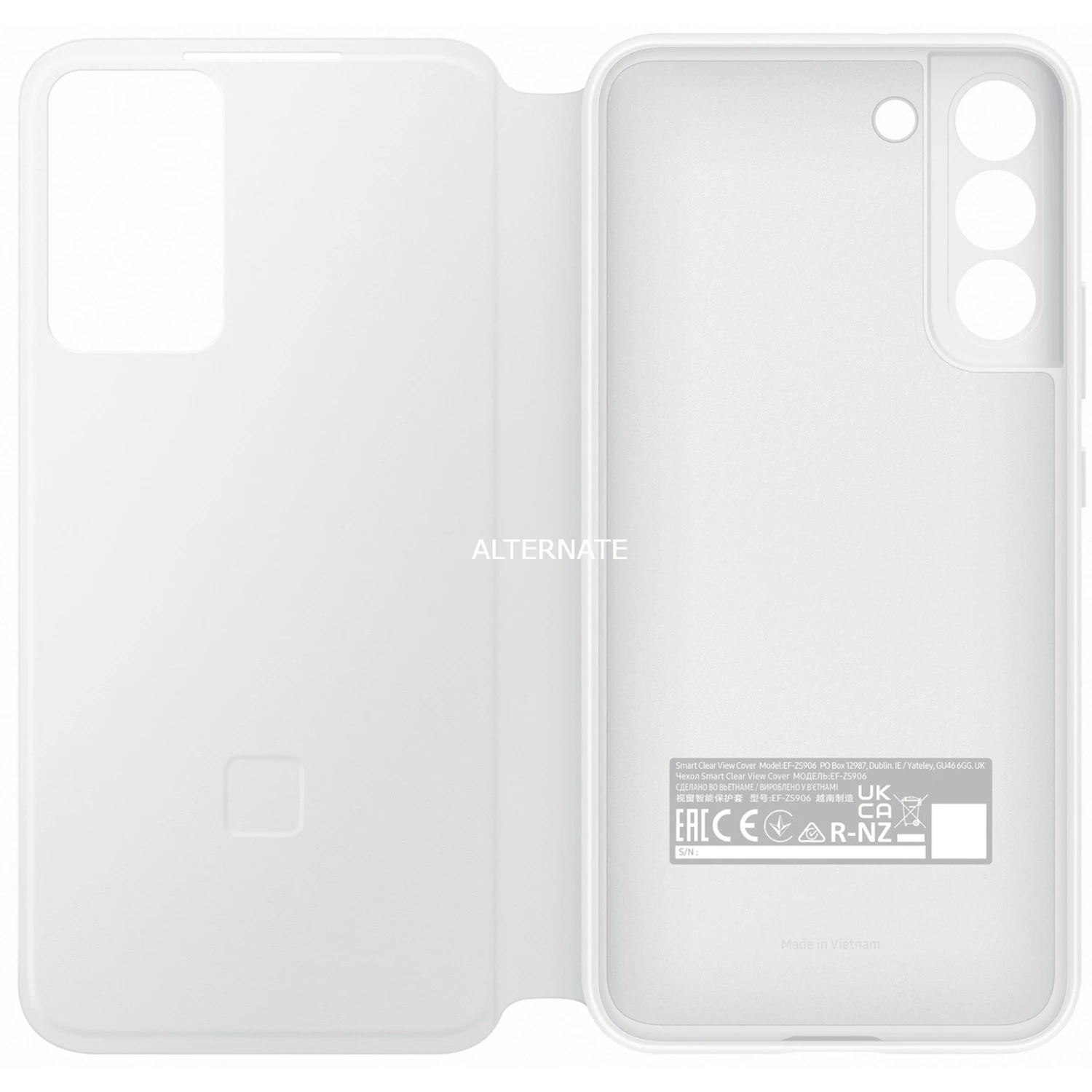 Handy Hüllen SAMSUNG Clear View Cover, Handyhülle (weiß, Samsung Galaxy S22+) – Bild 4