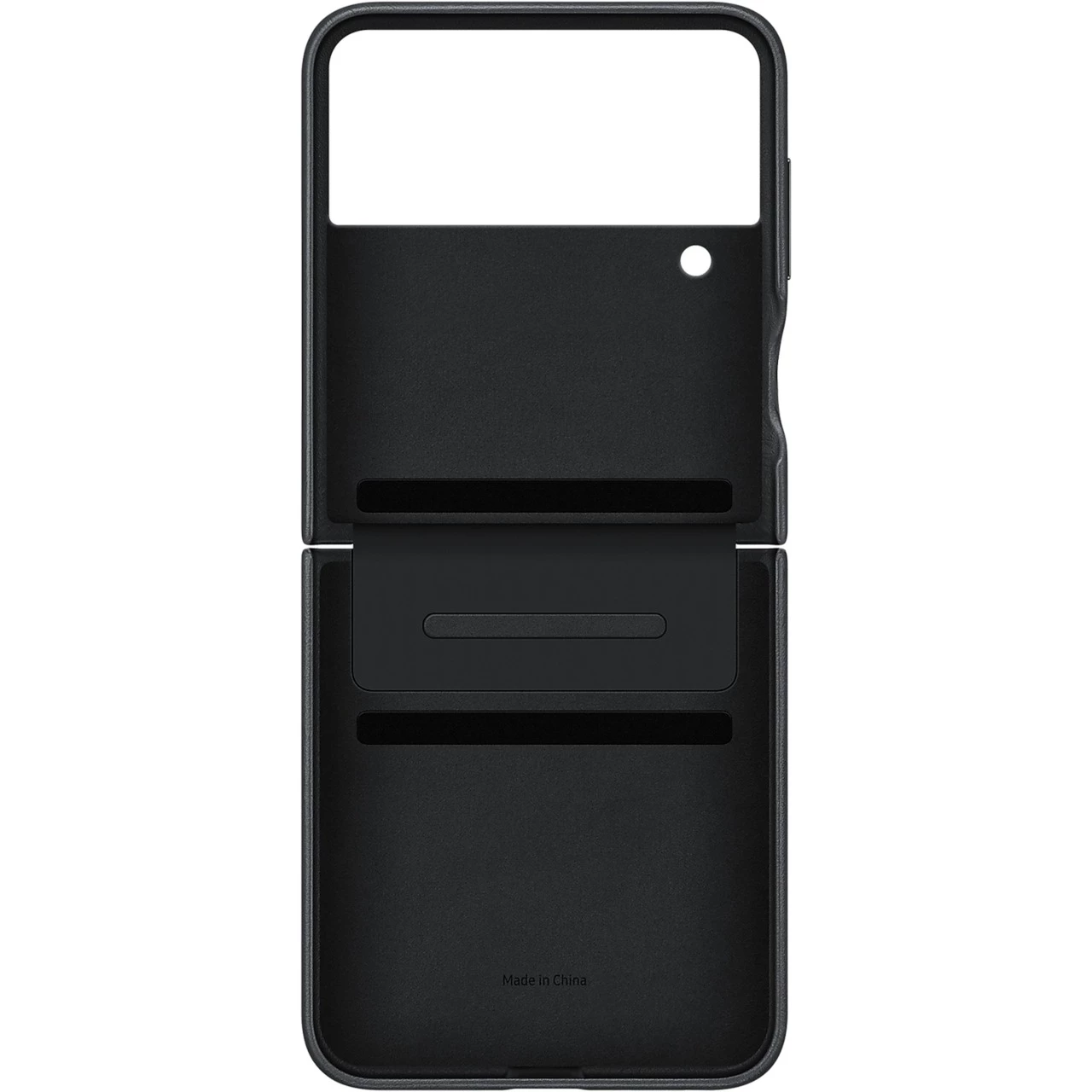 Handy Hüllen SAMSUNG Flap Leather Cover, Handyhülle (schwarz, Samsung Galaxy Z Flip4)