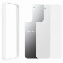 Handy Hüllen SAMSUNG Frame Cover, Handyhülle (weiß/transparent, Samsung Galaxy S22+)