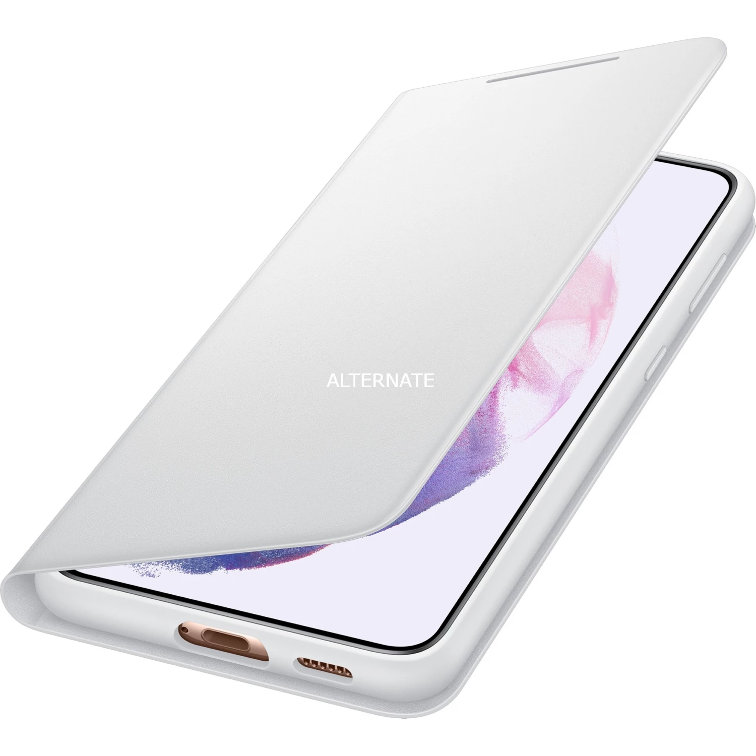 Handy Hüllen SAMSUNG LED View Cover, Handyhülle (hellgrau, Samsung Galaxy S21+ 5G) – Bild 4