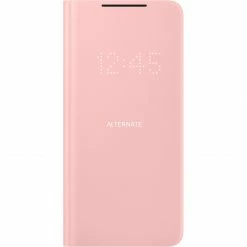 Handy Hüllen SAMSUNG LED View Cover, Handyhülle (pink, Samsung Galaxy S21+ 5G)