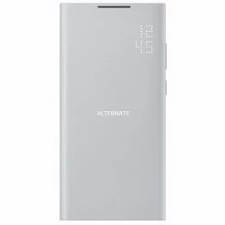 Handy Hüllen SAMSUNG LED View Cover, Handyhülle (hellgrau, Samsung Galaxy S22 Ultra)