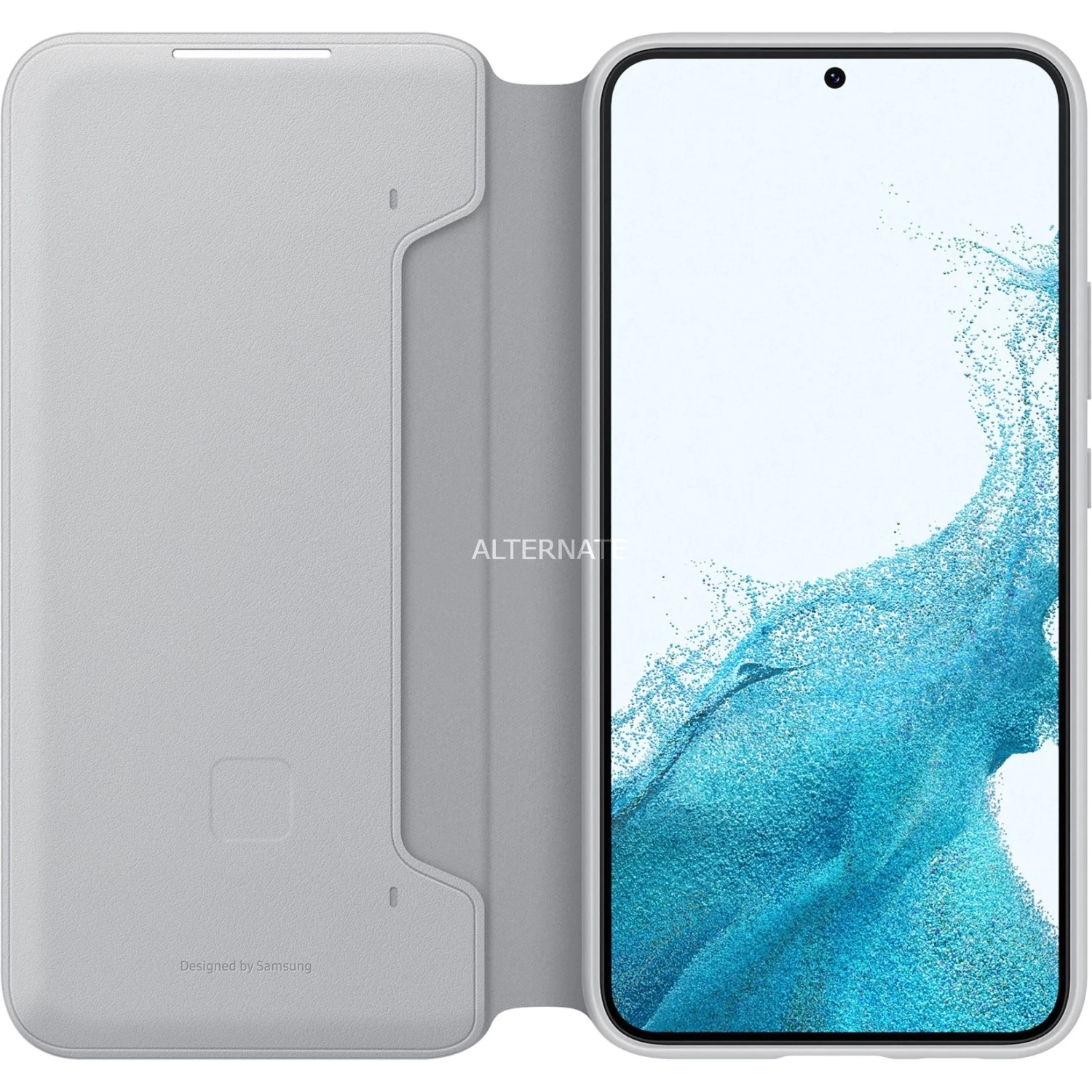 Handy Hüllen SAMSUNG LED View Cover, Handyhülle (hellgrau, Samsung Galaxy S22+) – Bild 3