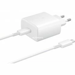 Handy Ladegeräte SAMSUNG Ladeadapter Mit Schnellladefunktion EP-TA845, Ladegerät (weiß, USB Type-C, 45 W)