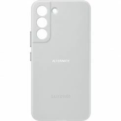 Handy Hüllen SAMSUNG Leather Cover, Handyhülle (grau, Samsung Galaxy S22)