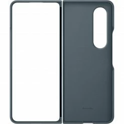 Handy Hüllen SAMSUNG Leather Cover, Handyhülle (grüngrau, Samsung Galaxy Z Fold4)