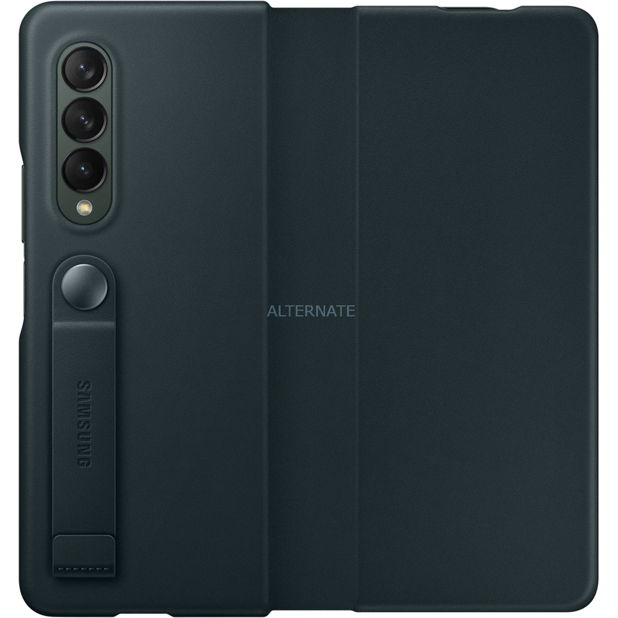 Handy Hüllen SAMSUNG Leather Flip Cover, Handyhülle (grün, Samsung Galazxy Z Fold3 5G) – Bild 3