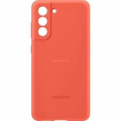 Handy Hüllen SAMSUNG Silicone Cover, Handyhülle (koralle, Samsung Galaxy S21 FE)