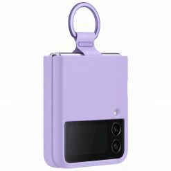 Handy Hüllen SAMSUNG Silicone Cover Mit Ring, Handyhülle (violett, Samsung Galaxy Z Flip4)