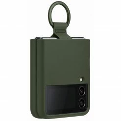 Handy Hüllen SAMSUNG Silicone Cover Mit Ring, Handyhülle (grün, Samsung Galaxy Z Flip4)