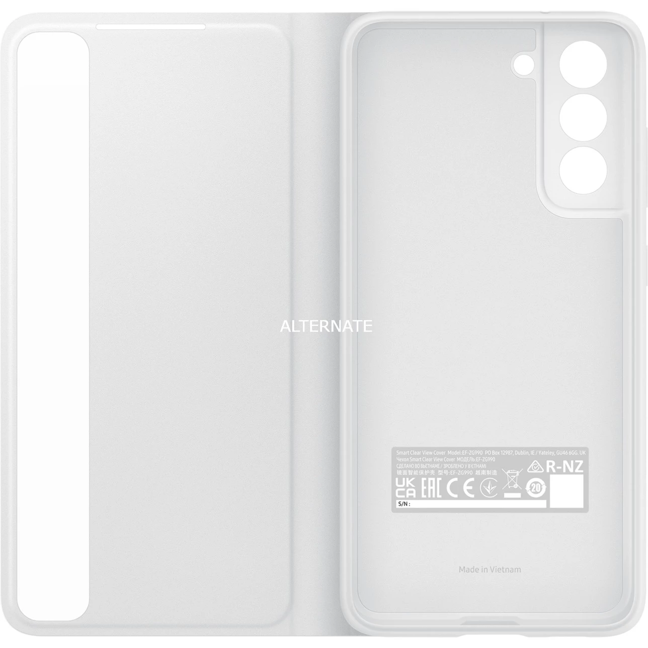 Handy Hüllen SAMSUNG Smart Clear View, Handyhülle (weiß, Samsung Galaxy S21 FE) – Bild 4