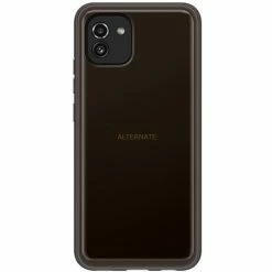 Handy Hüllen SAMSUNG Soft Clear Cover, Handyhülle (schwarz, Samsung Galaxy A03)
