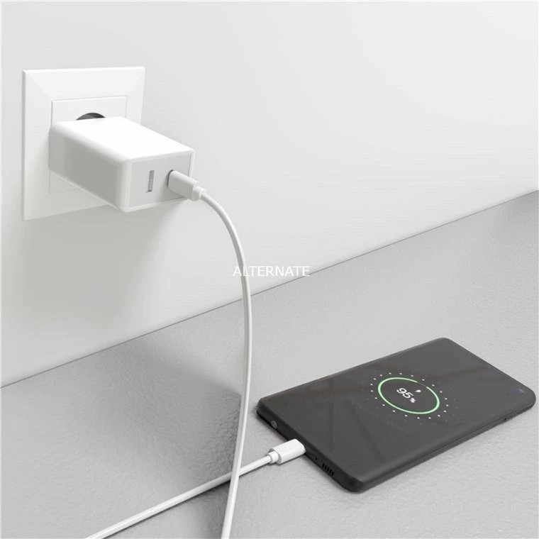 Handy Ladegeräte Goobay Dual USB-C PD (Power Delivery) Schnellladegerät (28W) (weiß) – Bild 5
