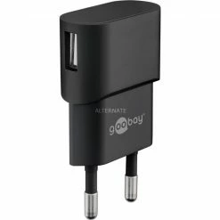 Handy Ladegeräte Goobay USB-Ladegerät 1 A (5W) Schwarz (schwarz)